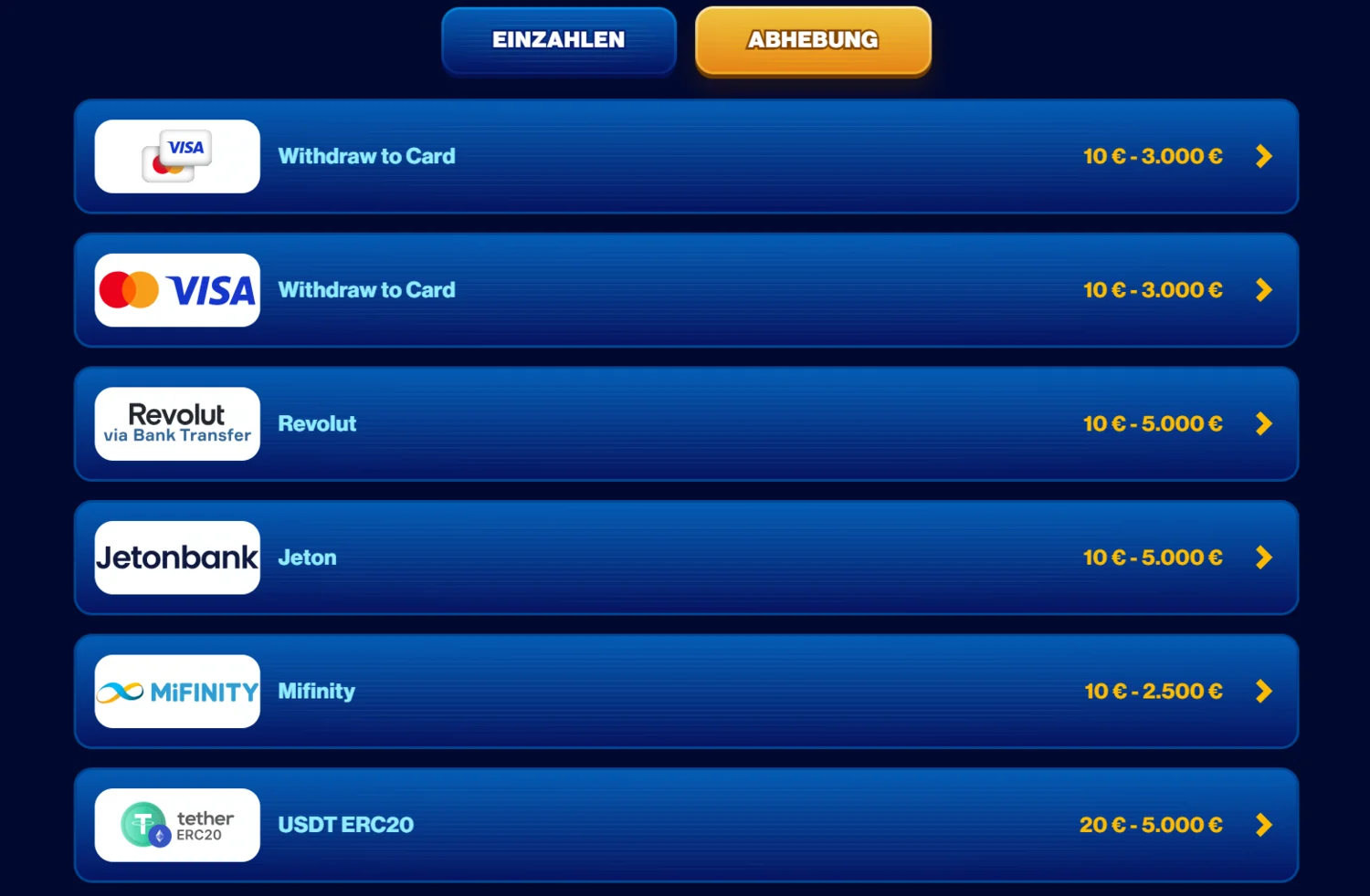 Spins of Glory Casino Auszahlungen